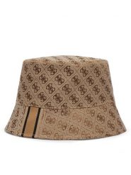 Guess Kapelusz Bucket AM9545 POL01 Beżowy. Brązowe kapelusze Guess, z aplikacjami, z poliesteru. Za 194.99 zł.