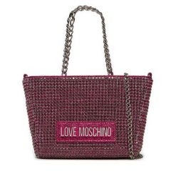 Torebka LOVE MOSCHINO. Czerwone torebki klasyczne Love Moschino, bez wzorów, klasyczne, bez dodatków. Za 489.99 zł.