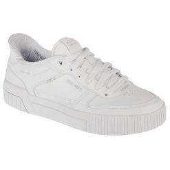 Buty sportowe Sneakersy damskie, Slip-Ins: Jade - Put It In Neutral. Białe buty sportowe lifestyle Skechers, bez wzorów, ze skóry ekologicznej, bez zapięcia, trekkingowe. Za 339.99 zł.