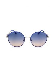 Swarovski Damskie okulary przeciwsłoneczne w kolorze srebrno-niebieskim rozmiar: 55. Niebieskie okulary przeciwsłoneczne Swarovski, bez wzorów, z tworzywa sztucznego, metalowe. Za 294.95 zł.
