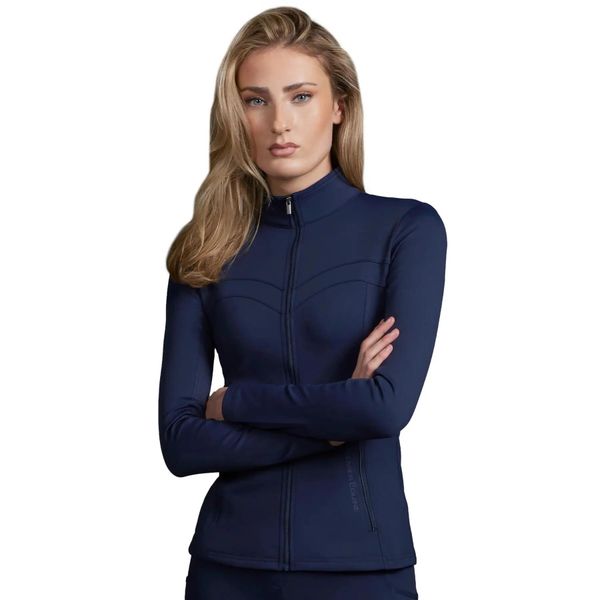 Damska kurtka jeździecka Premier Equine Prospero Slimline. Niebieskie kurtki PREMIER EQUINE, na lato, z aplikacjami, eleganckie, bez kaptura. Za 304.50 zł.