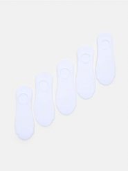 Skarpetki stopki 5 pack - biały. Białe skarpetki Sinsay, bez wzorów. Za 15.99 zł.