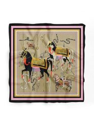 Lucky Bees Chusta w kolorze khaki ze wzorem - 55 x 55 cm rozmiar: onesize. Brązowe chusty Lucky Bees, bez wzorów, z materiału. Za 21.99 zł.