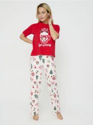 Piżama DISNEY - czerwony. Czerwone piżamy Sinsay, l, bez wzorów, bez kołnierzyka, bez ramiączek, długie. Za 59.99 zł.