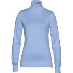 Sweter z golfem bonprix perłowy niebieski. Swetry marki INESIS. Za 54.99 zł.