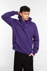 BLUZA UNISEX CARHARTT CHASE I033661-1YVXX (S) KOLOR FIOLETOWY. Fioletowe bluzy bez kaptura Carhartt, l, bez wzorów, z bawełny, bez kaptura, do biegania. Za 199.00 zł.