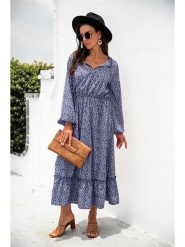 Ariel Tesoro Sukienka w kolorze granatowo-białym rozmiar: 40. Niebieskie sukienki Ariel Tesoro, bez wzorów, bez kołnierzyka, bez ramiączek, maxi. Za 153.34 zł.