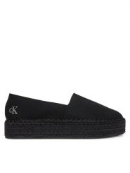 Calvin Klein Jeans Espadryle Flatform Esdparille Mg/Hdw YW0YW01737 Czarny. Czarne espadryle Calvin Klein Jeans, bez wzorów, z jeansu, bez obcasa. Za 209.99 zł.