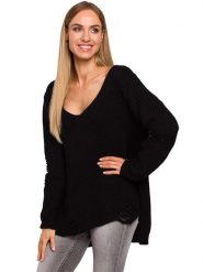 Made of emotion Sweter w kolorze czarnym rozmiar: onesize. Czarne swetry Made Of Emotion, bez wzorów, bez ramiączek. Za 57.33 zł.
