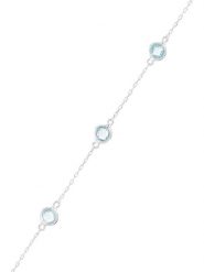 OR ÉCLAT Złota bransoletka "Colors" z elementami ozdobnymi rozmiar: onesize. Niebieskie bransoletki Or Éclat, z topazem, złote. Za 1,239.99 zł.