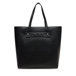 Torebka DKNY. Czarne shopper bag DKNY, bez wzorów, bez dodatków. Za 489.99 zł.