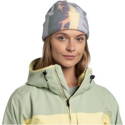 Czapka BUFF POLAR PRINTS BEANIE SIMBO MULTI. Żółte bluzy z polaru Buff, bez wzorów, z polaru, trekkingowe. Za 149.90 zł.