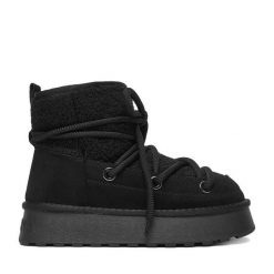 Śniegowce Badura. Czarne śniegowce Badura, bez wzorów, bez zapięcia. Za 249.99 zł.