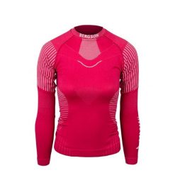 Koszulka termiczna z długim rękawem Damska BERGSON Vigour. Czerwone bielizna termoaktywna damska Bergson, bez wzorów, bez ramiączek, narciarskie. Za 149.00 zł.