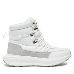 Botki Big Star Shoes. Białe botki BIG STAR SHOES, bez wzorów, retro, bez obcasa, na płaskiej podeszwie, bez zapięcia. Za 169.99 zł.