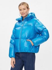 Tommy Hilfiger Kurtka puchowa New York Gloss WW0WW40836 Niebieski Relaxed Fit. Niebieskie kurtki Tommy Hilfiger, na zimę, l, bez wzorów, z puchu, bez kaptura. Za 849.99 zł.