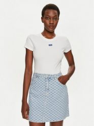 Hugo T-Shirt Easy 50523924 Biały Slim Fit. Białe t-shirty Hugo, xl, bez wzorów, z bawełny, bez kołnierzyka, bez ramiączek. Za 149.99 zł.
