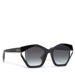 Okulary przeciwsłoneczne Furla. Czarne okulary przeciwsłoneczne Furla, bez wzorów. Za 869.99 zł.