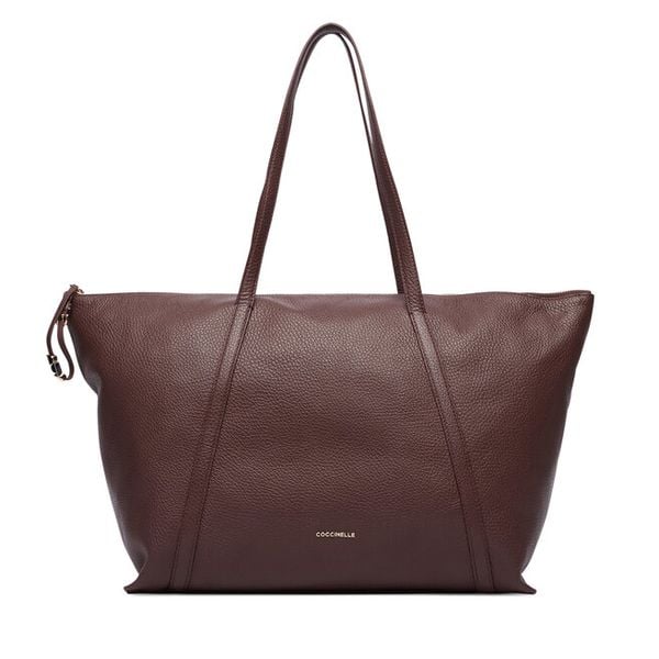 Torebka Coccinelle. Czerwone shopper bag Coccinelle, bez wzorów, bez dodatków. Za 1,299.00 zł.