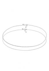 Elli PREMIUM Damski Choker Set Solitaire Trend z labradorytem (kamień szlachetny) w pozłacanym srebrze 925 Sterling Silver Naszyjniki 1 ct. Szare naszyjniki Elli PREMIUM, z materiału, z labradorytem, pozłacane. Za 293.99 zł.