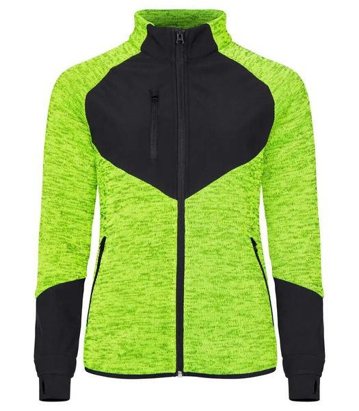 Clique Haines Women kurtka polar/softshell — Visib Yellow. Żółte kurtki CLIQUE, s, bez wzorów, z polaru, bez kaptura. Za 279.42 zł.