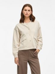 Vila Kurtka "Viodessia" w kolorze kremowym rozmiar: M. Brązowe kurtki Vila, m, bez wzorów, bez kaptura. Za 113.63 zł.