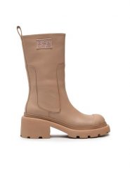 Rage Age Botki RA-18-06-000441 Beżowy. Brązowe botki Rage Age, bez wzorów, ze skóry, bez obcasa, na słupku, bez zapięcia. Za 359.99 zł.