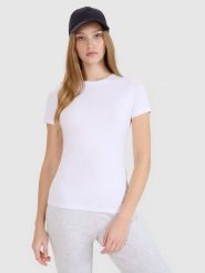 4F T-shirt slim gładki damski (2-pack) - biały XXL. Białe t-shirty 4f, xs, bez wzorów, z bawełny, klasyczne, bez kołnierzyka, bez ramiączek. Za 79.99 zł.