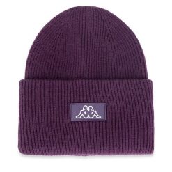 Czapka Kappa. Fioletowe czapki zimowe Kappa, bez wzorów. Za 59.99 zł.