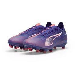 Buty piłkarskie Puma Ultra Pro FG/AG. Fioletowe buty do biegania Puma, bez wzorów, z gumy, bez zapięcia, do biegania. Za 389.00 zł.