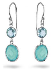 Les Petites Précieuses Srebrne kolczyki z kamieniami szlachetnymi rozmiar: onesize. Szare kolczyki Les Petites Précieuses, z topazem, srebrne. Za 153.95 zł.