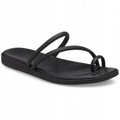 Klapki Dla Dorosłych Crocs Miami Toe Loop. Czerwone klapki Crocs, bez wzorów, z materiału, bez obcasa, bez zapięcia. Za 139.99 zł.