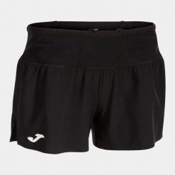 Spodenki do biegania damskie Joma R-Trail Nature. Czarne szorty sportowe Joma, bez wzorów, z elastanu, z podwyższonym stanem, do biegania. Za 119.99 zł.