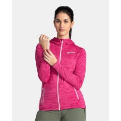 Damska bluza techniczna Kilpi SEVELEN-W. Czerwone bluzy z kapturem Kilpi, bez wzorów, z materiału, z kapturem, narciarskie. Za 267.13 zł.