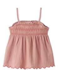 Lil Atelier Top "Hiba" w kolorze czerwonym rozmiar: 104. Czerwone topy Lil Atelier, bez wzorów, z bawełny, bez kołnierzyka, bez ramiączek. Za 89.95 zł.