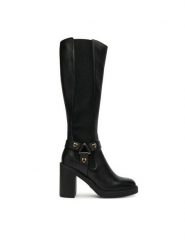 LOVE MOSCHINO Kozaki JA2608AG0NIA0000 Czarny. Czarne kozaki Love Moschino, bez wzorów, ze skóry, bez obcasa, na słupku, bez zapięcia. Za 1,589.00 zł.