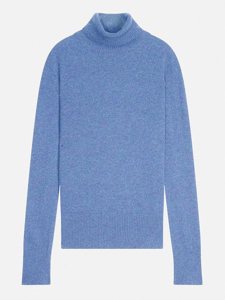 Perfect Cashmere Kaszmirowy golf "Tracy" w kolorze niebieskim rozmiar: L. Niebieskie swetry Perfect Cashmere, l, bez wzorów, z kaszmiru, bez ramiączek. Za 398.77 zł.