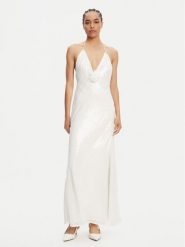 BARDOT Sukienka wieczorowa Aradia 59278DB5 Biały Regular Fit. Białe sukienki Bardot, bez wzorów, z syntetyku, wizytowe, bez kołnierzyka, bez ramiączek. Za 729.99 zł.