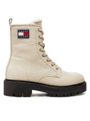 Tommy Jeans Trzewiki Tjw Urban Boot Tumbled EN0EN02317 Beżowy. Brązowe botki Tommy Jeans, bez wzorów, z jeansu, bez obcasa, na płaskiej podeszwie, bez zapięcia. Za 759.99 zł.