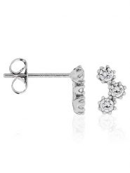 OR ÉCLAT Złote kolczyki-wkrętki "Zirconias" z cyrkoniami rozmiar: onesize. Białe kolczyki Or Éclat, z cyrkonią, złote. Za 391.99 zł.