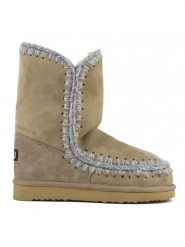 Mou Skórzane kozaki zimowe w kolorze beżowym rozmiar: 40. Brązowe kozaki Mou, na zimę, bez wzorów, z wełny, eleganckie, bez obcasa, bez zapięcia. Za 717.99 zł.