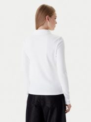 Calvin Klein Bluzka Ls Woven Label LV047E203G Biały Slim Fit. Białe bluzki Calvin Klein, xs, bez wzorów, z bawełny, bez kołnierzyka, bez ramiączek. Za 249.99 zł.