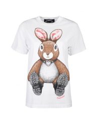 Domrebel T-shirt "Boots Box T" | Boots Box T-Shirt | Kobieta | Biały. Białe t-shirty Domrebel, s, bez wzorów, z bawełny, bez kołnierzyka, bez ramiączek. W wyprzedaży za 399.00 zł.