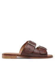 EMU Australia Klapki Peli W12711 Brązowy. Brązowe klapki Emu Australia, bez wzorów, ze skóry, bez obcasa, bez zapięcia. Za 399.99 zł.