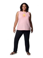 Columbia Top funkcyjny "Ruby Springs" w kolorze jasnoróżowym rozmiar: XL. Różowe topy Columbia, xl, bez wzorów, bez kołnierzyka, bez ramiączek. Za 57.20 zł.