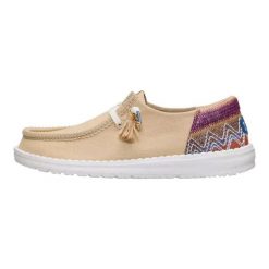 HeyDude Damskie Mokasyny Wendy Funk Beach Woven. Białe mokasyny Hey dude, bez wzorów, z materiału. Za 329.00 zł.