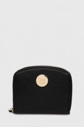 Tommy Hilfiger portfel damski kolor czarny. Czarne portfele Tommy Hilfiger, bez wzorów. W wyprzedaży za 189.99 zł.