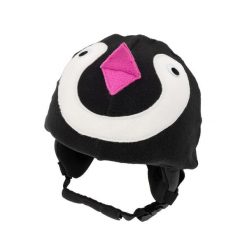 Czapka / nakładka na kask narciarski PINGWIN. Czarne czapki zimowe CASCO, bez wzorów, sportowe. Za 25.00 zł.