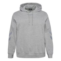 Damska bluza z kapturem Hummel Legacy Plus. Szare bluzy z kapturem Hummel, bez wzorów, z kapturem, trekkingowe. Za 250.00 zł.