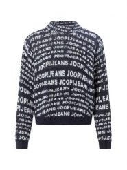 Joop Jeans sweter z dzianiny - Kalissa Kobiety niebieski|biały, M. Białe swetry Joop! Jeans, m, bez wzorów, z dzianiny, bez ramiączek. Za 279.95 zł.